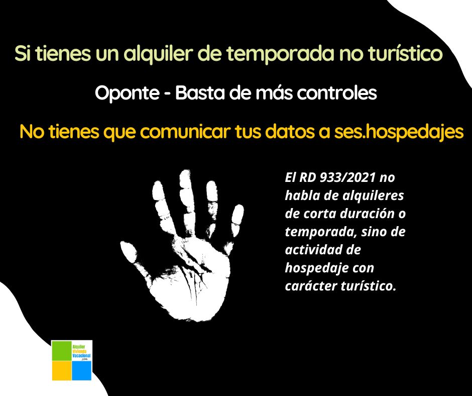 No tienes que comunicar tus datos a ses.hospedajes