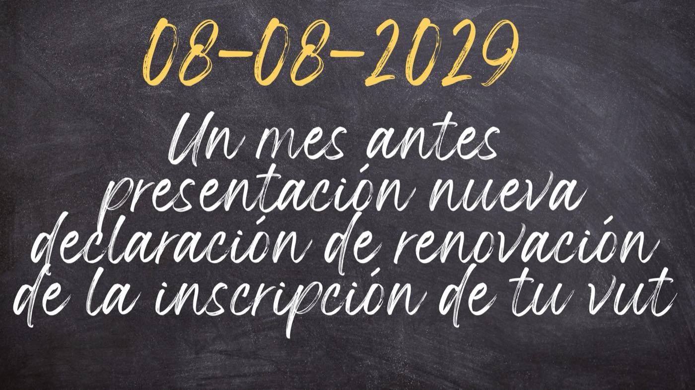 Adaptación de vut c.valenciana a la nueva normativa 2024. Fechas 3