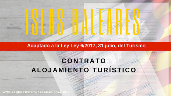 Islas Baleares: Modelo de contrato de arrendamiento turístico vacacional