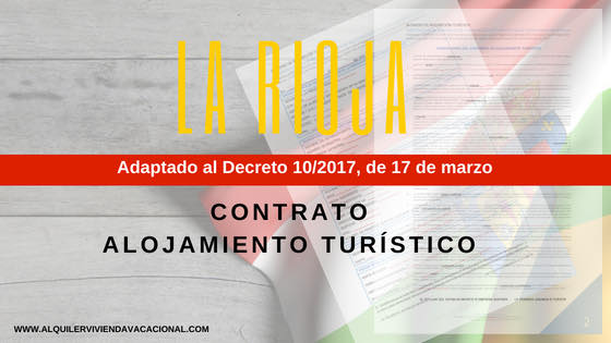 La Rioja: Modelo de contrato de arrendamiento turístico vacacional