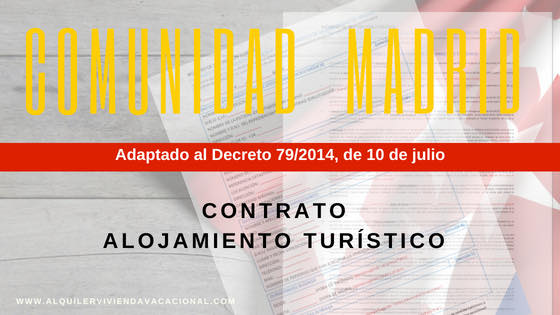 Contrato de alquiler turístico Comunidad Madrid