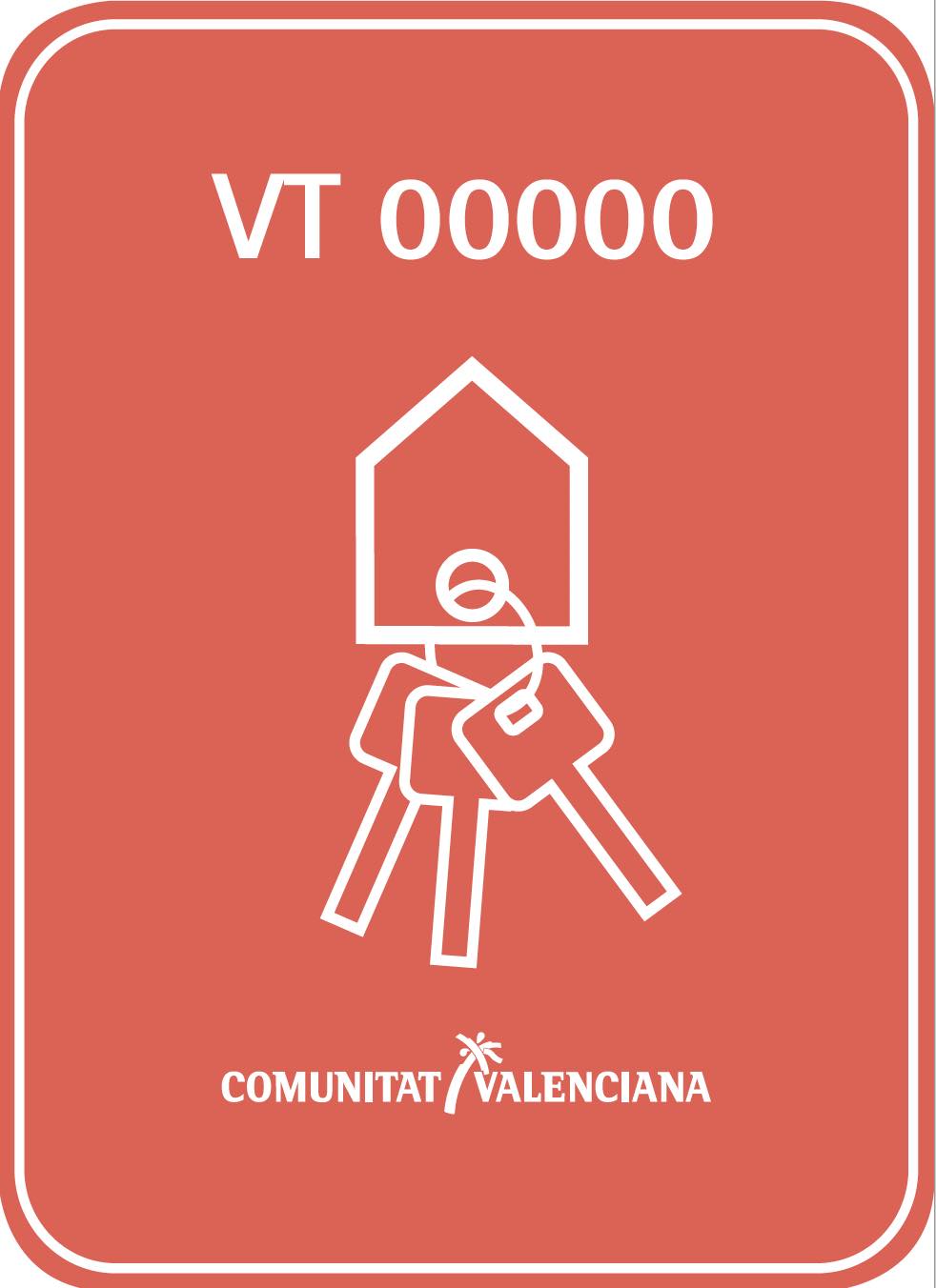 Placa vivienda turística C. Valenciana